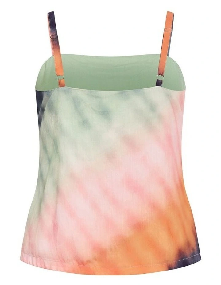 Plus Size Sunset Ombre Print Cami in Peach image 4