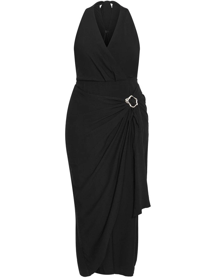 Plus Size Emelia Drape Front Jumpsuit in Black image 3