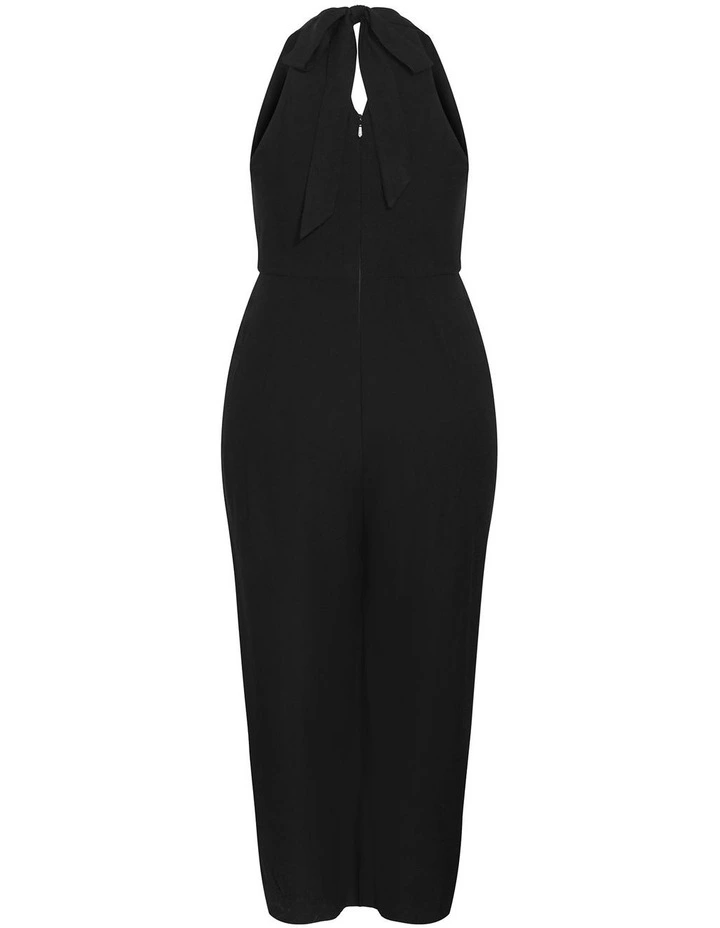 Plus Size Emelia Drape Front Jumpsuit in Black image 4