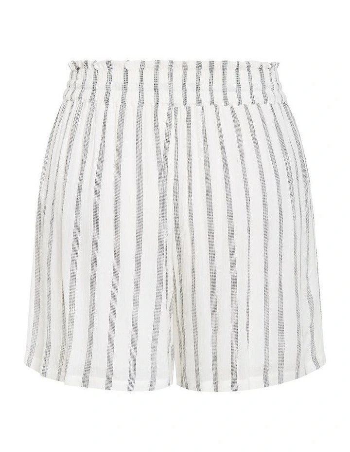 Plus Size Emery Stripe Short in White image 4