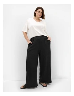 Plus Size Brianna Wide Leg Pant in Black