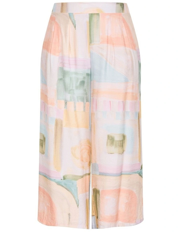 Plus Size Alexi Trance Print Pant in Salmon image 3