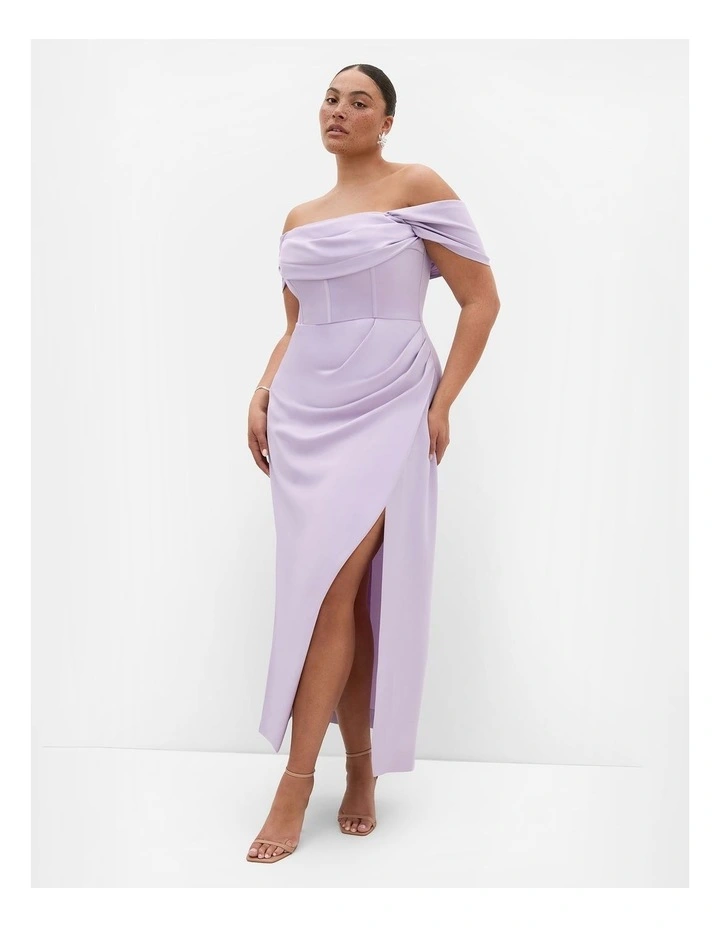 Plus Size Forbidden Love Maxi Dress in Lilac image 1