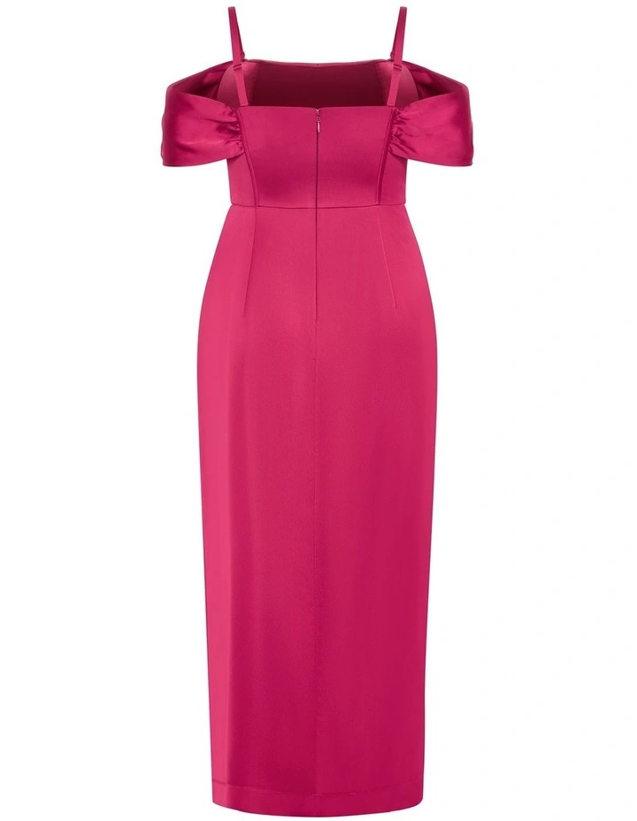 Plus Size Forbidden Love Maxi Dress in Raspberry image 4