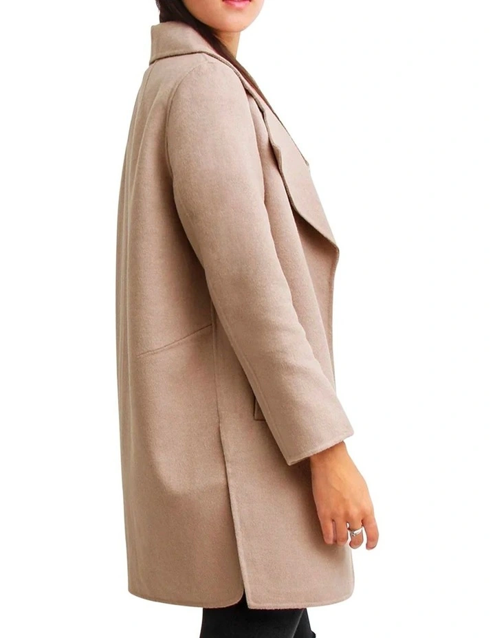 Ex-Boyfriend Wool Blend Oversized Jacket in Sand image 2