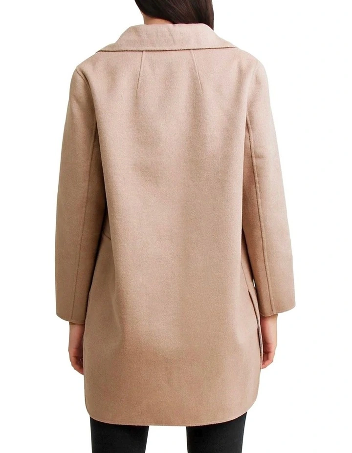 Ex-Boyfriend Wool Blend Oversized Jacket in Sand image 3