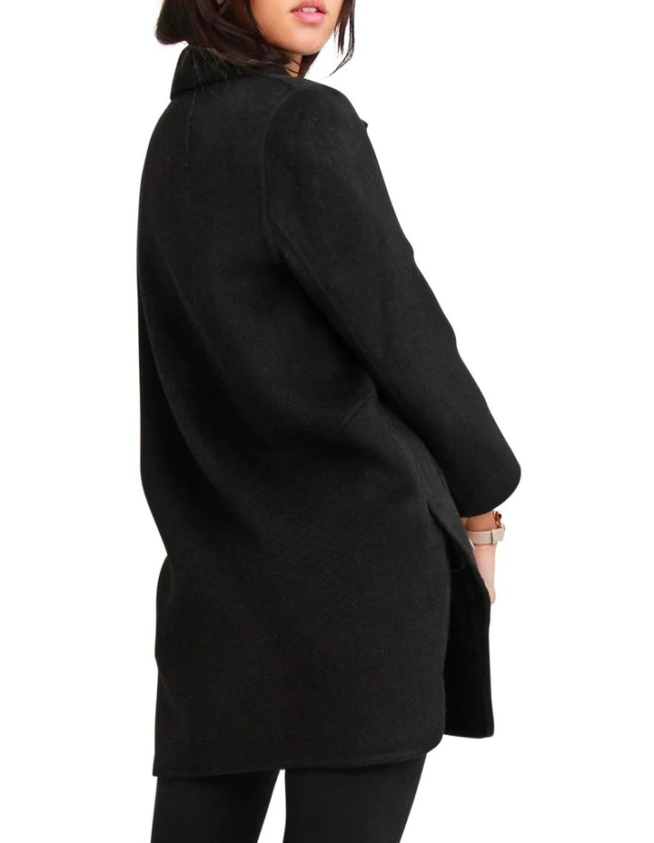 Ex-Boyfriend Wool Blend Oversized Jacket in Black image 3