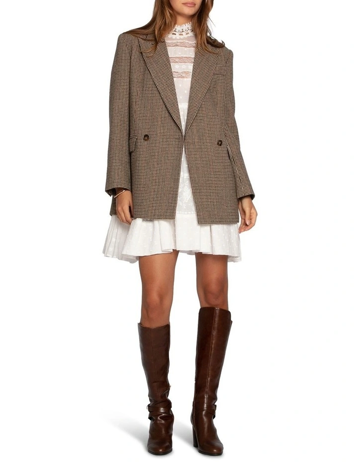 Big Brother Talk Blazer in Beige image 2