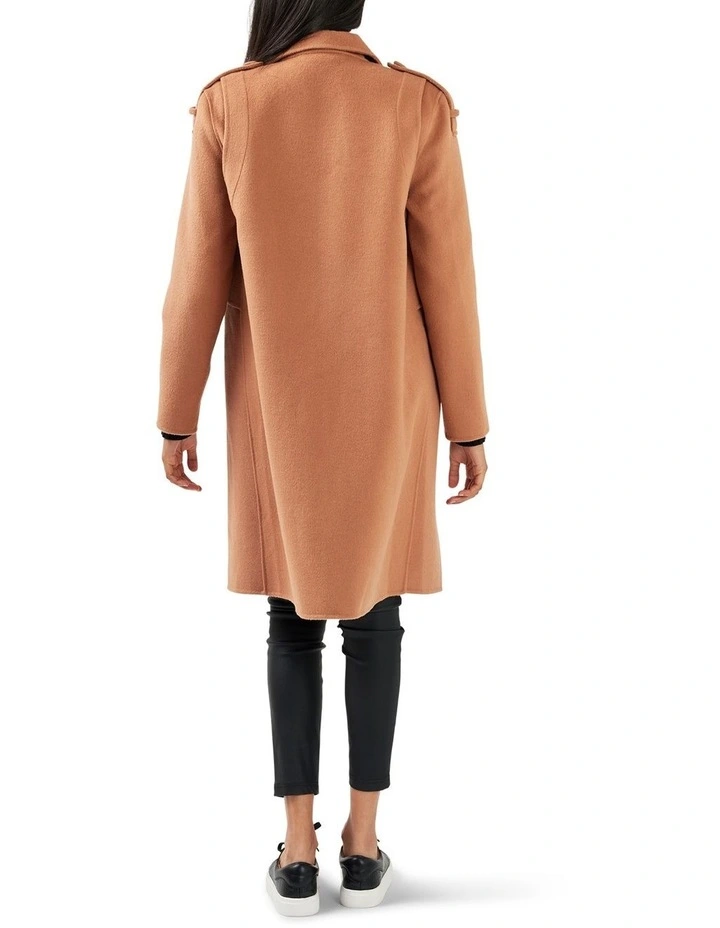 Palm City Wool Blend Coat in Camel image 2