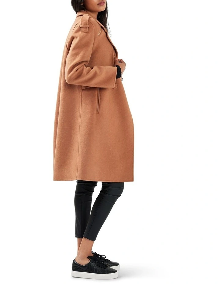 Palm City Wool Blend Coat in Camel image 5