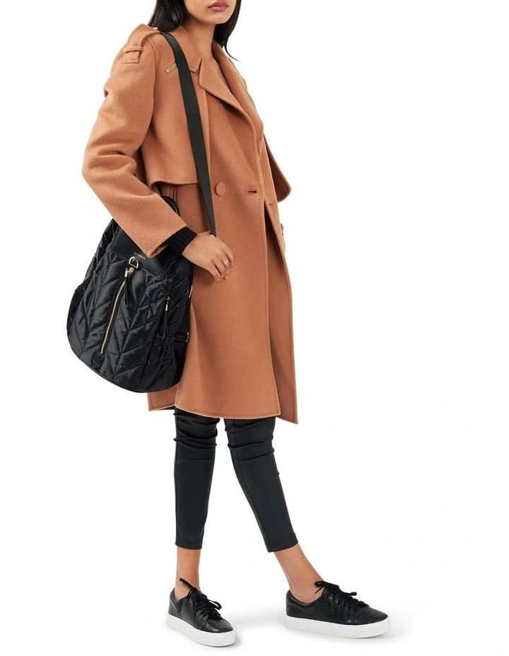 Palm City Wool Blend Coat in Camel image 6