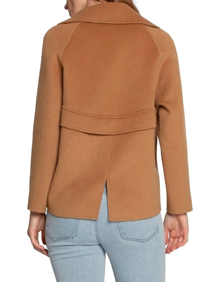 I'm Yours Wool Blend Peacoat in Camel image 4