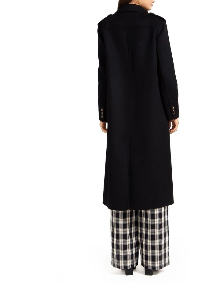 Tainted Love Longline Coat in Black image 3