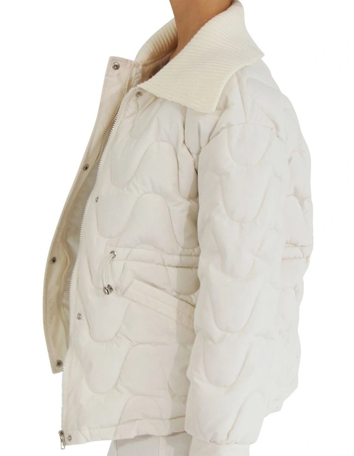 See You Again Quilted Jacket in Cream image 3