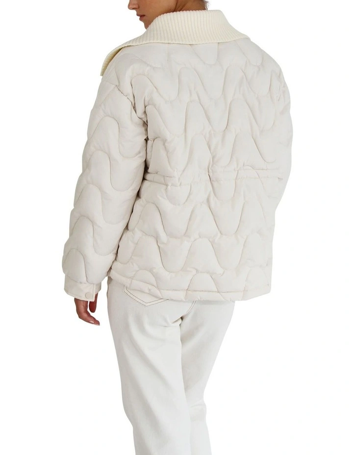 See You Again Quilted Jacket in Cream image 4