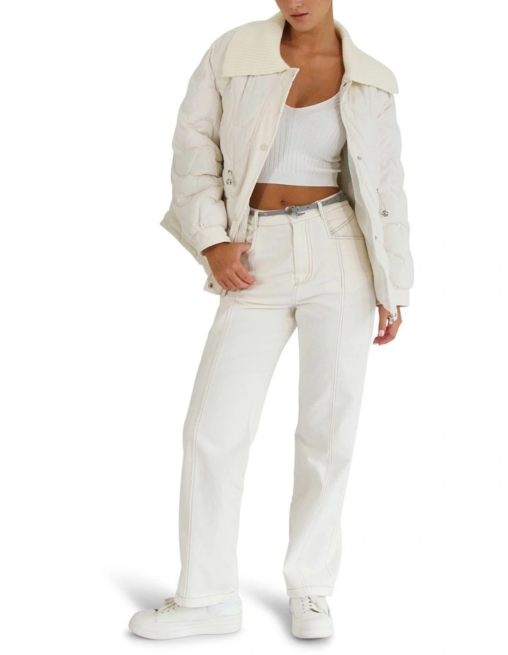 See You Again Quilted Jacket in Cream image 5