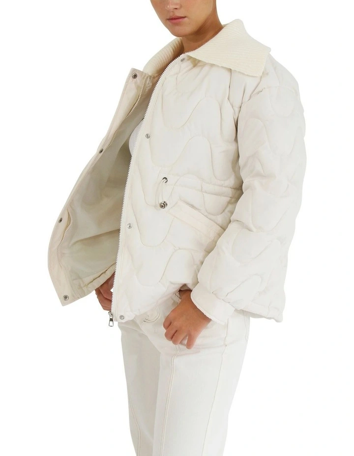 See You Again Quilted Jacket in Cream image 6