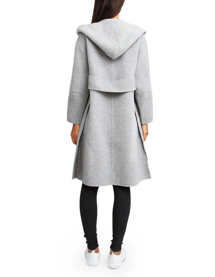 Walk This Way Wool Blend Oversized Coat in Grey image 2