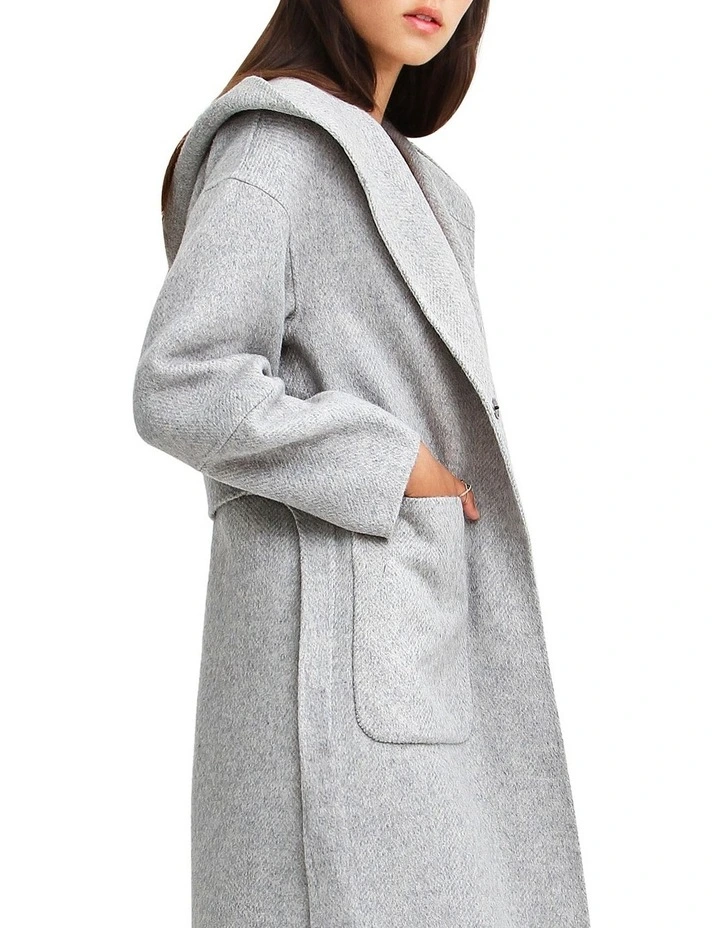 Walk This Way Wool Blend Oversized Coat in Grey image 4