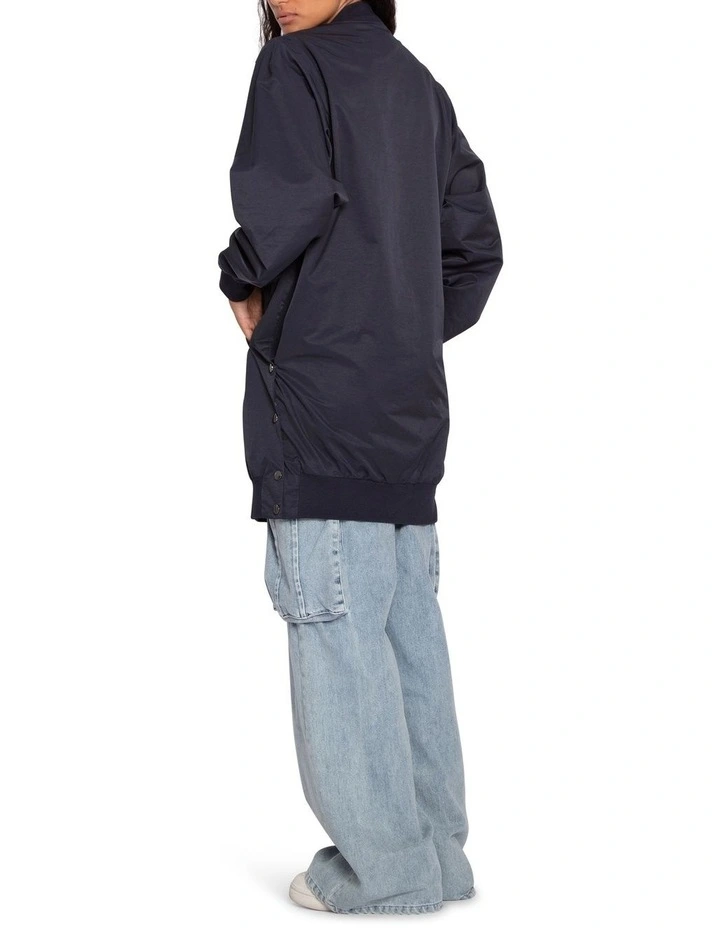 Chasing You Long Bomber Jacket in Navy image 4