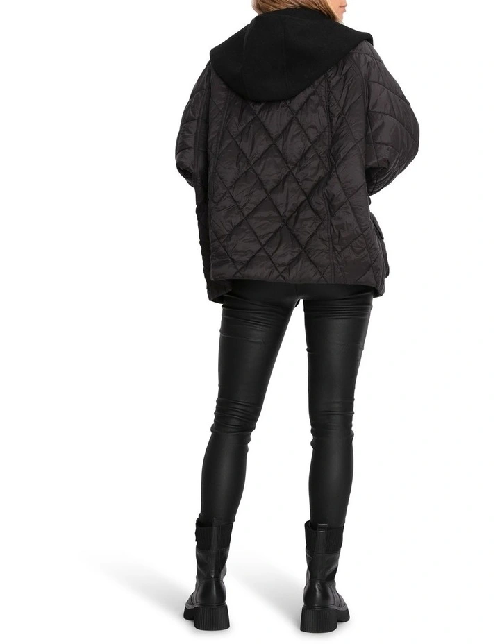 Only You Quilted Utility Jacket in Black image 3