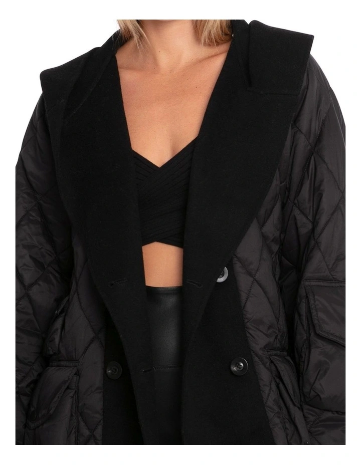 Only You Quilted Utility Jacket in Black image 6