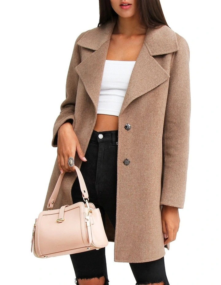 Ex-Boyfriend Wool Blend Oversized Jacket in Oat image 2