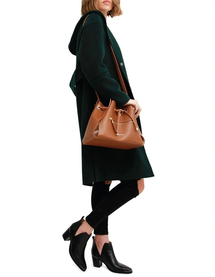 Walk This Way Wool Blend Oversized Coat in Dark Green image 3