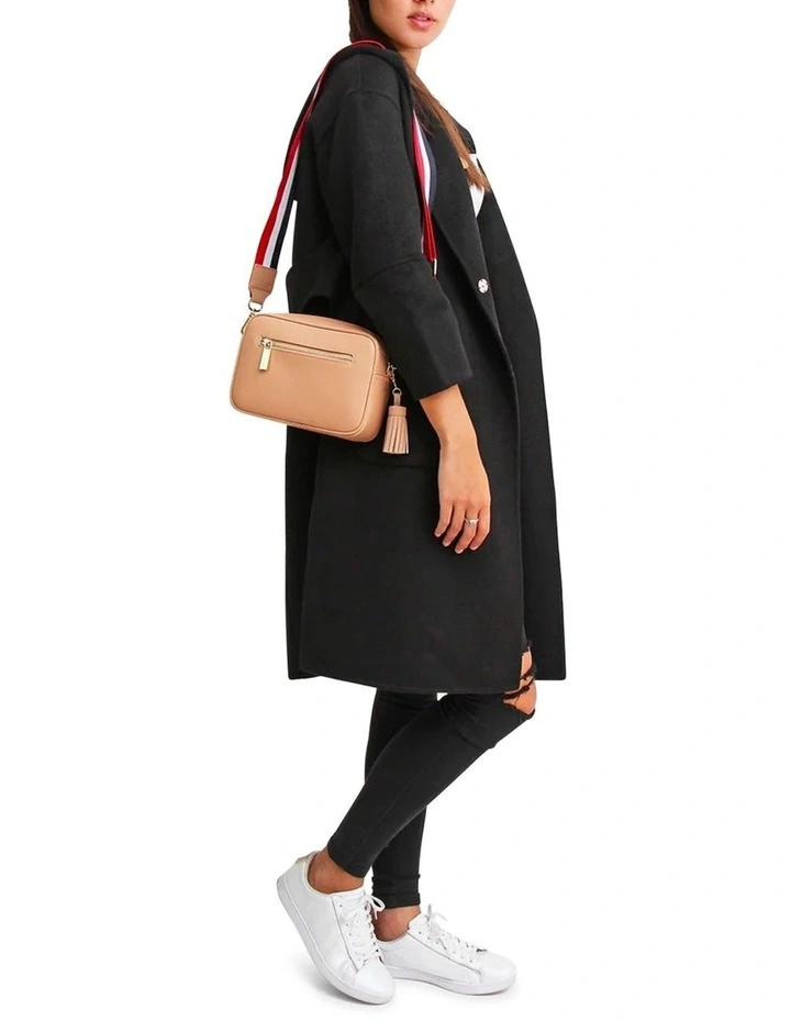 Walk This Way Wool Blend Oversized Coat in Black image 3