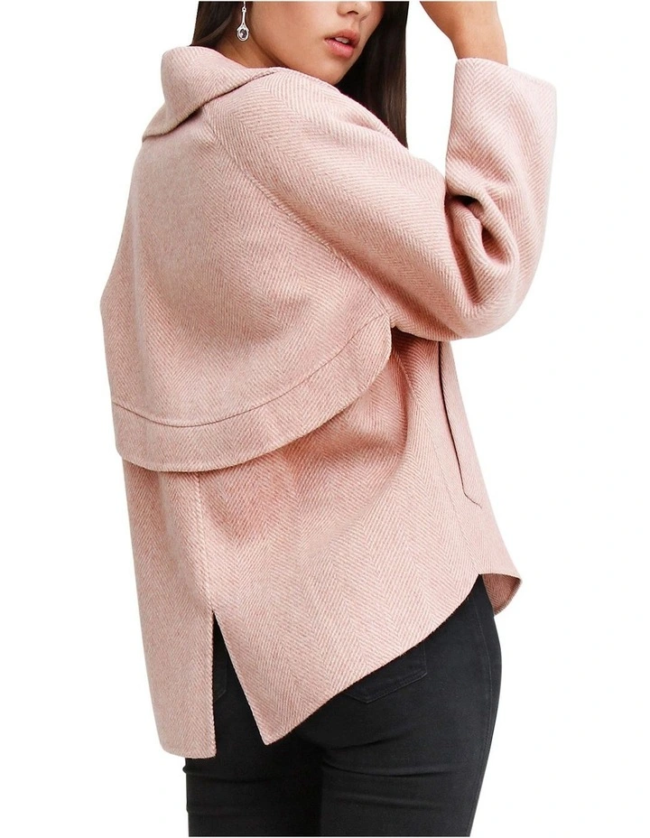 I'm Yours Wool Blend Peacoat in Blush image 2
