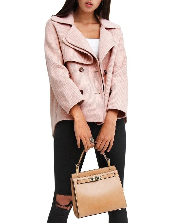 I'm Yours Wool Blend Peacoat in Blush image 3