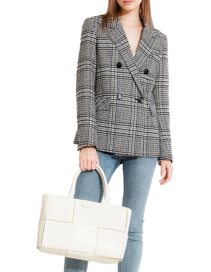 Piccadilly Wool Blend Plaid Blazer in Grey image 5