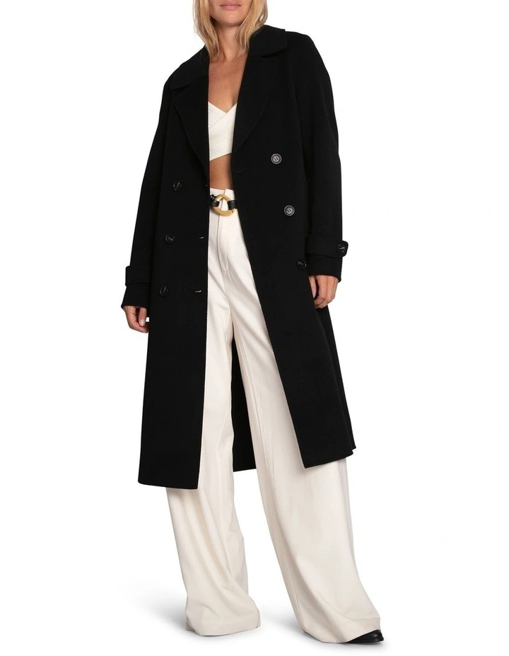 Front Runner Belted Coat in Black image 1