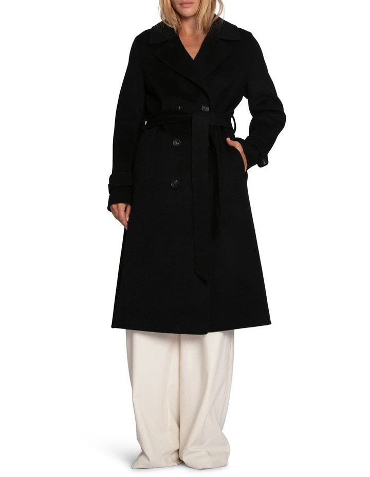 Front Runner Belted Coat in Black image 2