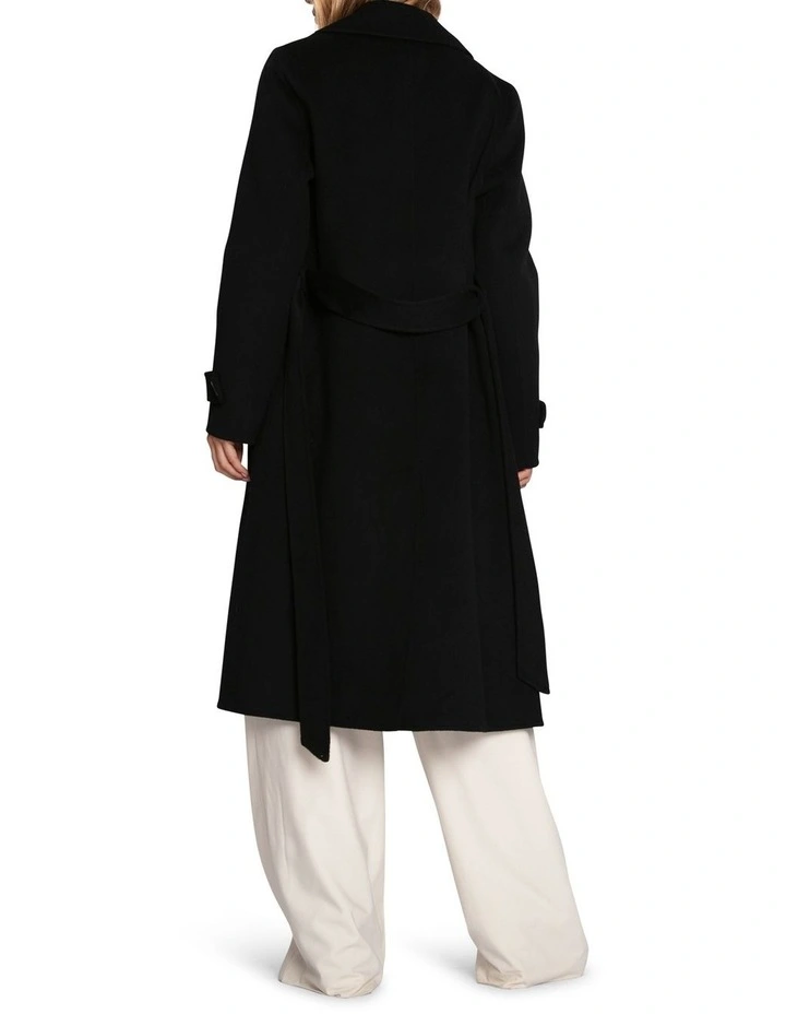 Front Runner Belted Coat in Black image 4