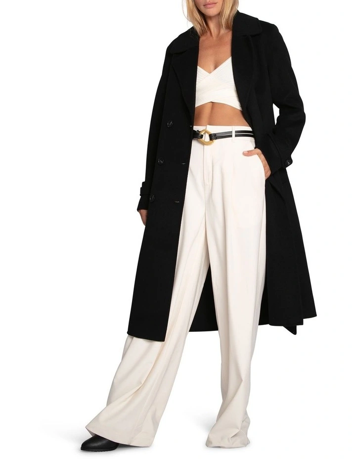 Front Runner Belted Coat in Black image 5