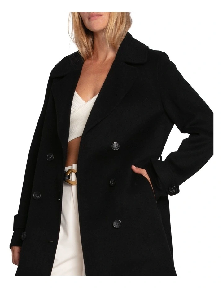 Front Runner Belted Coat in Black image 7