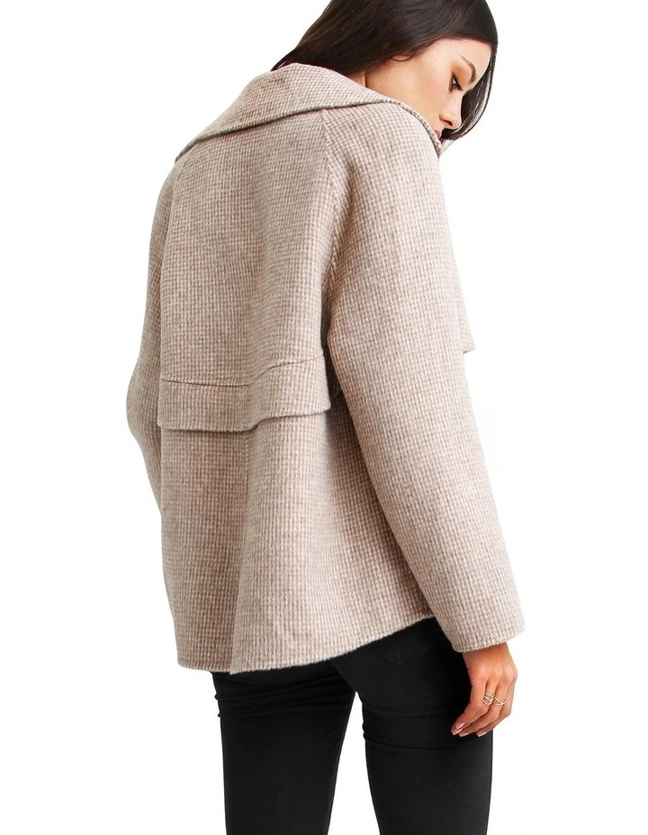 I'm Yours Wool Blend Peacoat in Beige image 3