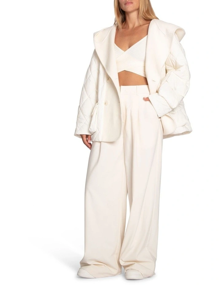 Only You Quilted Utility Jacket in White image 4