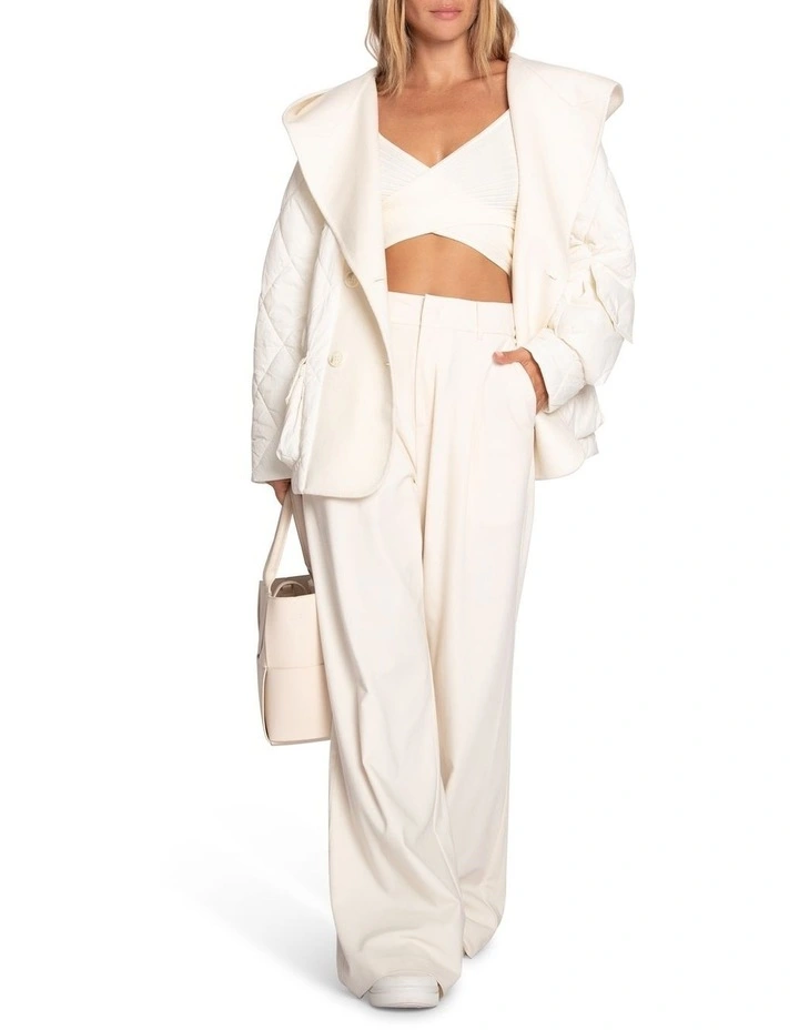 Only You Quilted Utility Jacket in White image 5