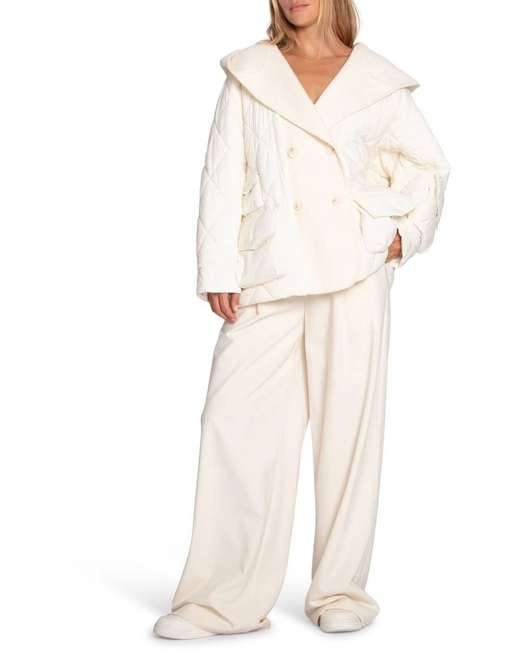 Only You Quilted Utility Jacket in White image 6