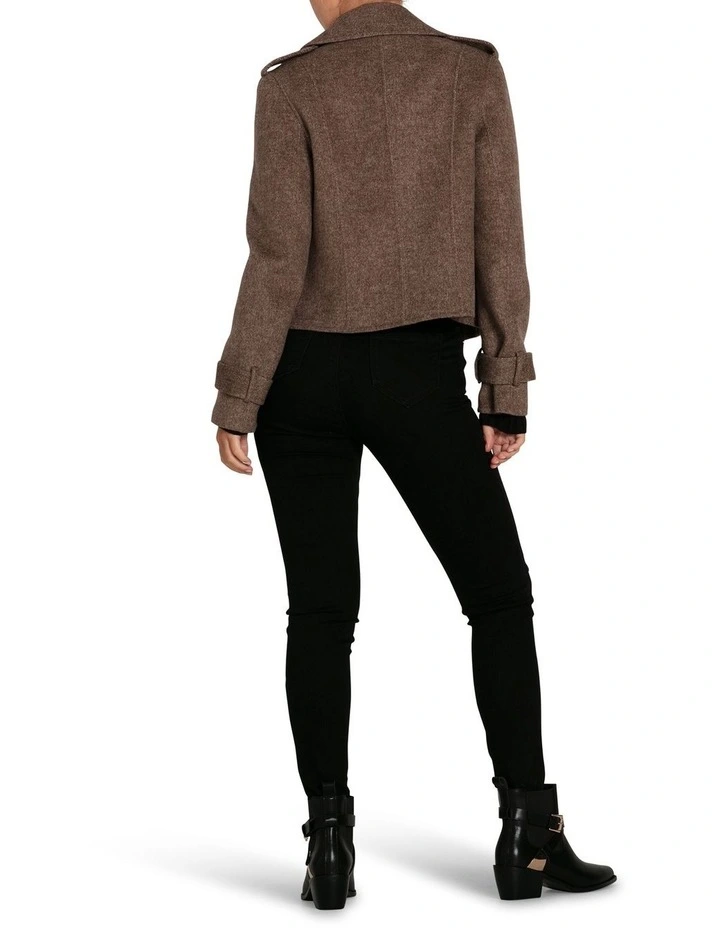 Better Off Military Peacoat in Walnut image 5