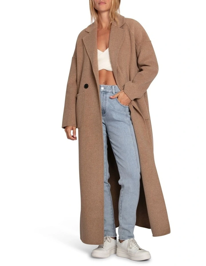 Publisher Maxi Coat in Oat image 1