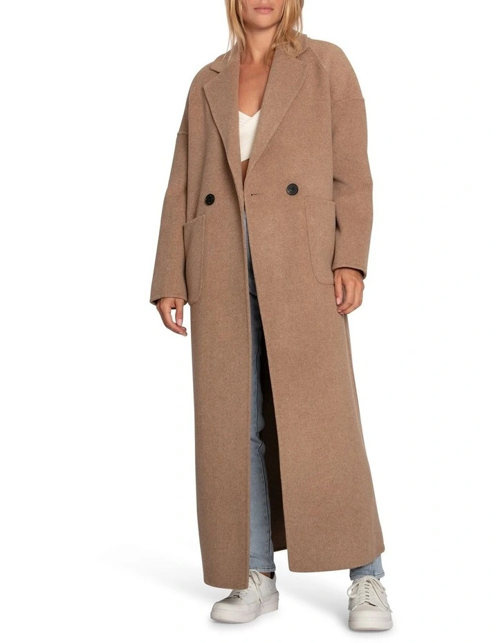 Publisher Maxi Coat in Oat image 3