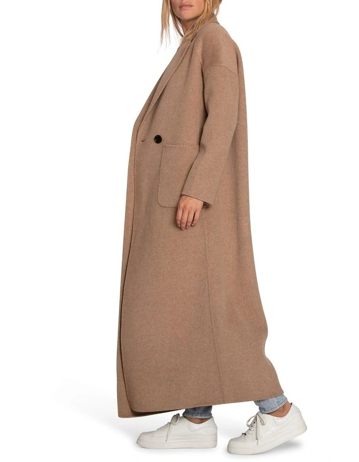 Publisher Maxi Coat in Oat image 4
