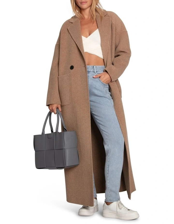 Publisher Maxi Coat in Oat image 6