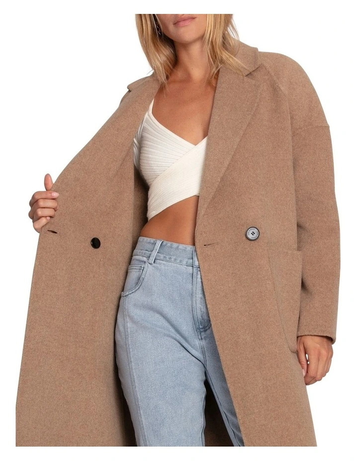 Publisher Maxi Coat in Oat image 7