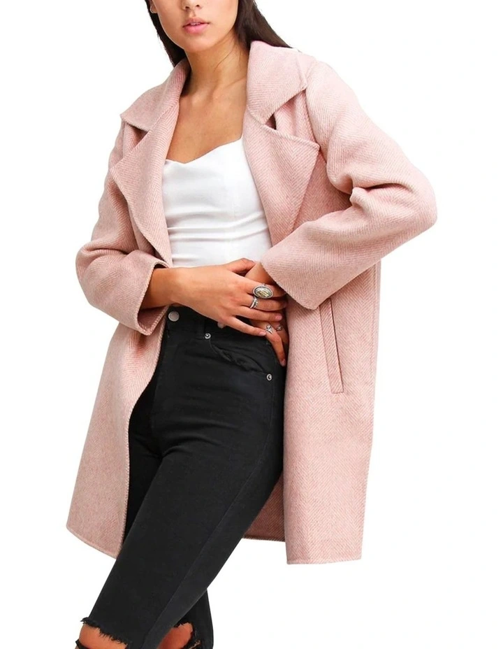 Ex-Boyfriend Wool Blend Oversized Jacket in Blush image 2