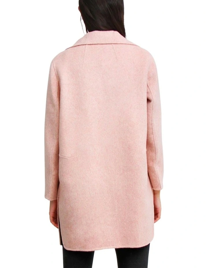 Ex-Boyfriend Wool Blend Oversized Jacket in Blush image 3