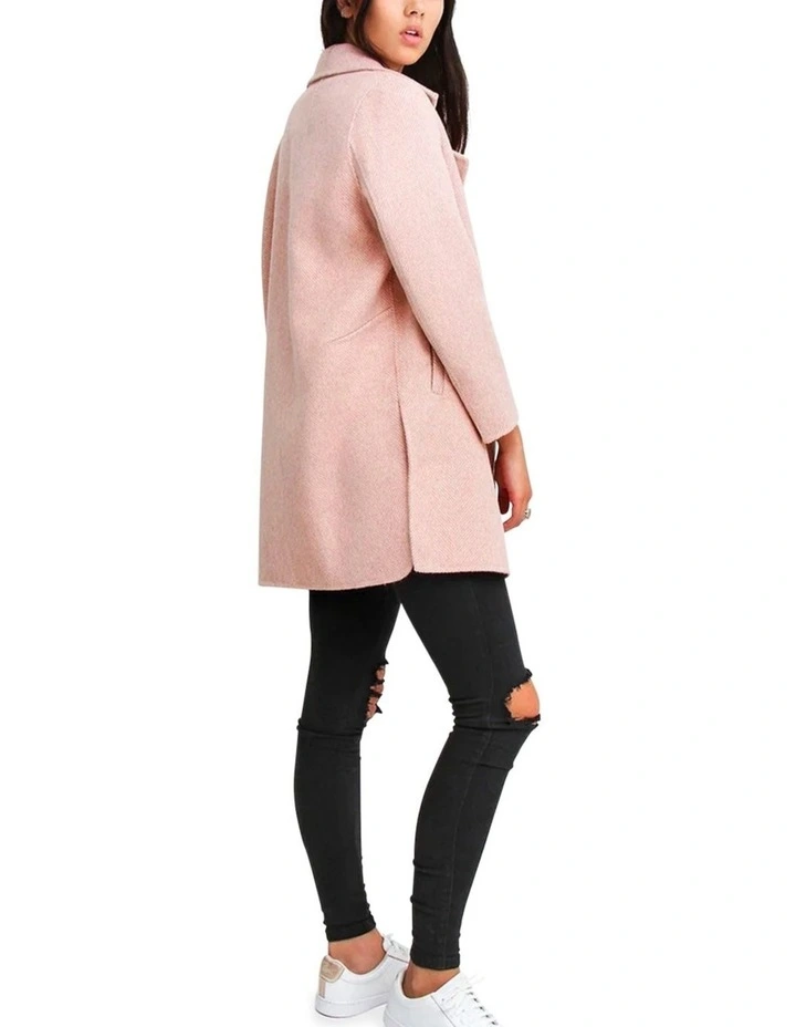 Ex-Boyfriend Wool Blend Oversized Jacket in Blush image 4